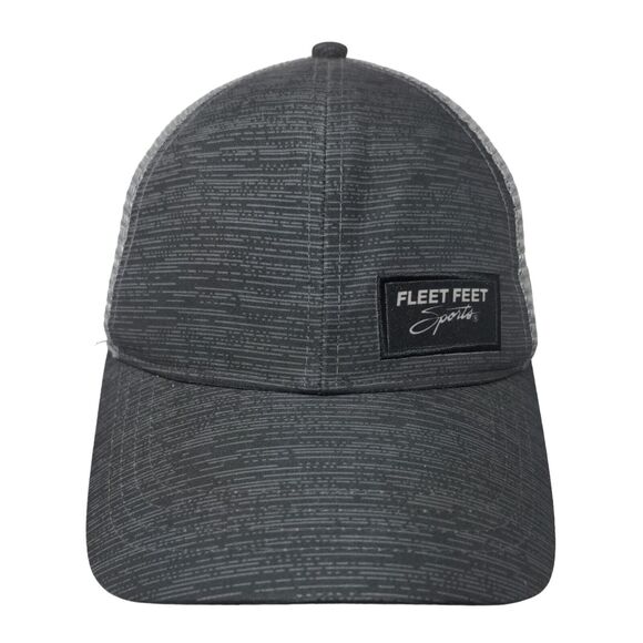 Fleet Feet Sports Snapback Mesh Back Trucker Hat Gray OSFM Boco Gear - Picture 1 of 8